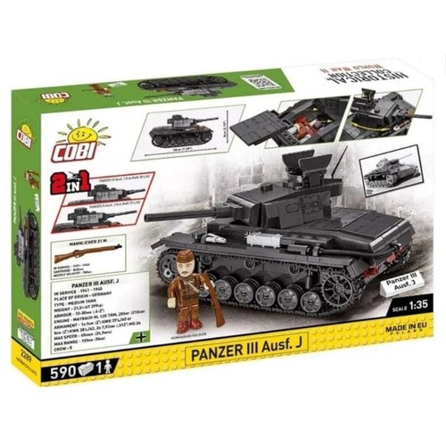Panzer III Ausf. J brick tank model - COBI 2289 - 590 bricks - Picture 2 of 11
