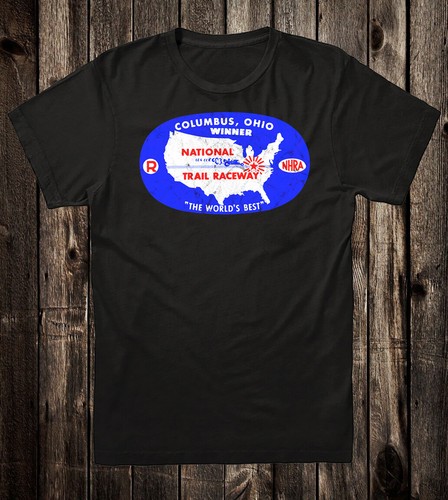 Hot Rod Tee T Shirt Drag Race Racing Nostalgia National Trail Raceway OHIO - Picture 10 of 11