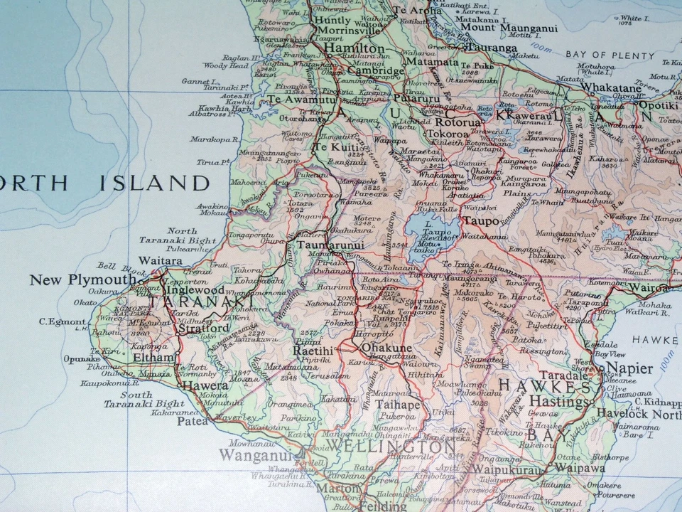 1958 VINTAGE MAP OF NEW ZEALAND AUCKLAND CHRISTCHURCH DUNEDIN SCALE 1:2,500,000 - Image 4 of 4