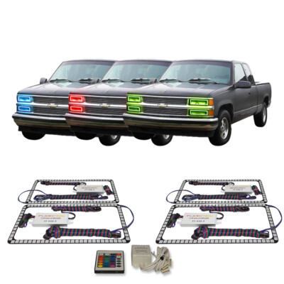 RGB Multi Color IR Headlight Halo kit for Chevrolet C1500 88-98