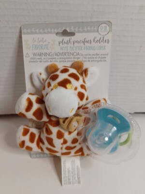 Cribmates Plush Giraffe Pacifier Holder Comfort Soothe Stuffed Toy Binky  0-18M