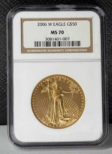 2006 W Gold American Eagle $50 NGC MS 70