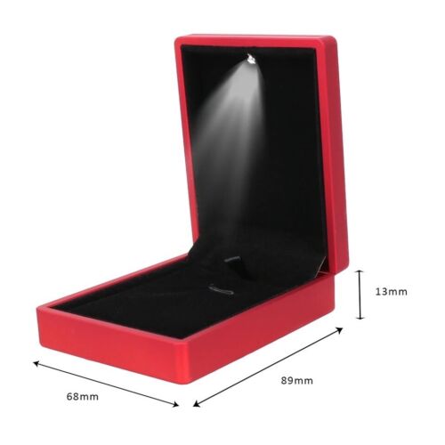 Scatola Ciondolo LED Velluto π Elegante Collana Nera Portagioie con Soft Touch - Foto 3 di 3