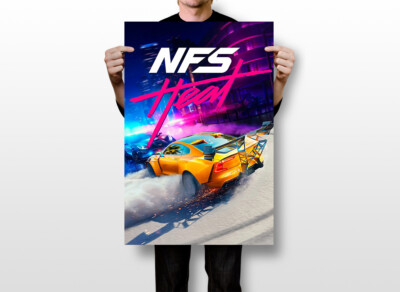 Need For Speed Heat Poster Console Wall Art Home Decor - POSTER