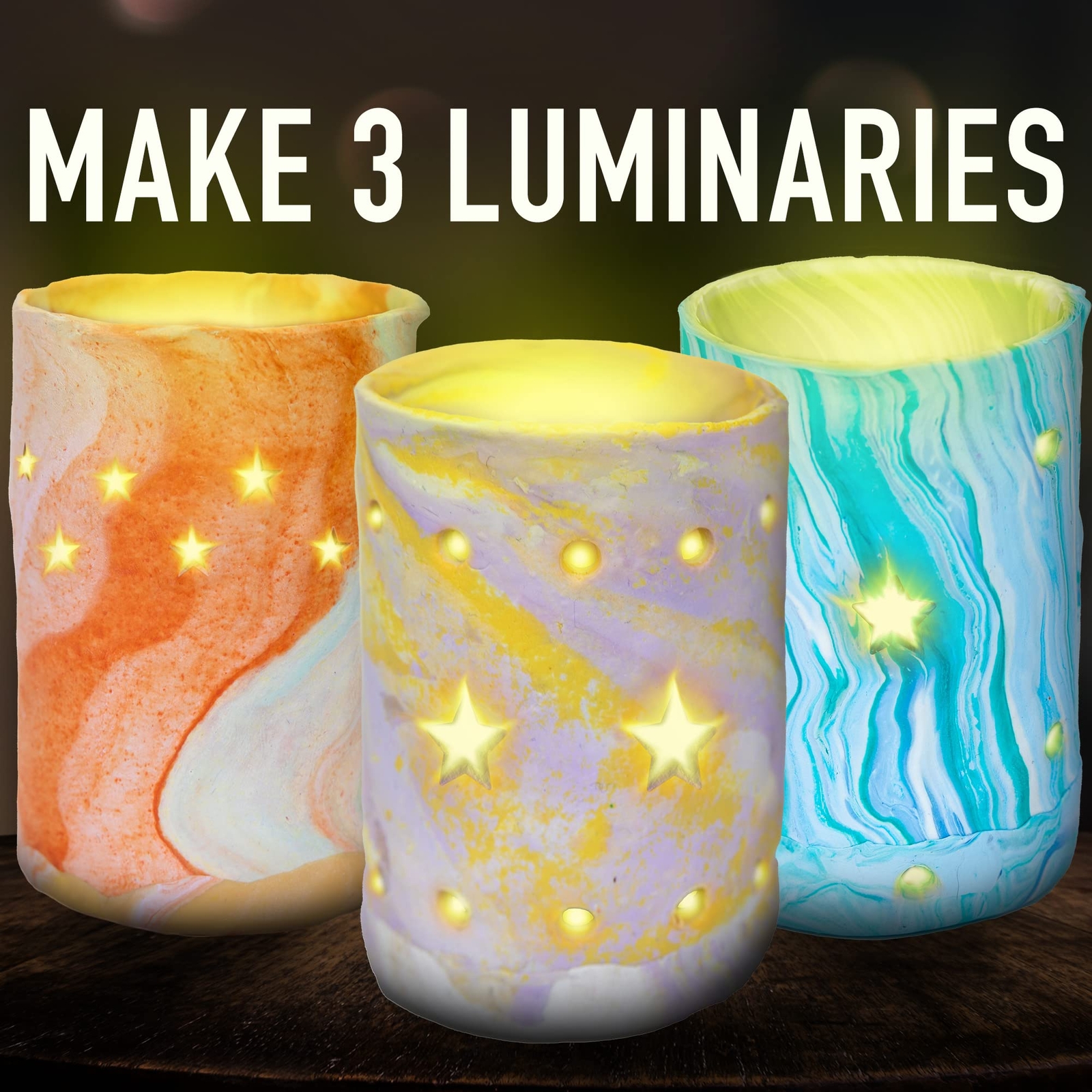 Diy Clay Luminaries Clay Craft Kit Gifts For Kids Girls And Boys Teens Ages 8 9 