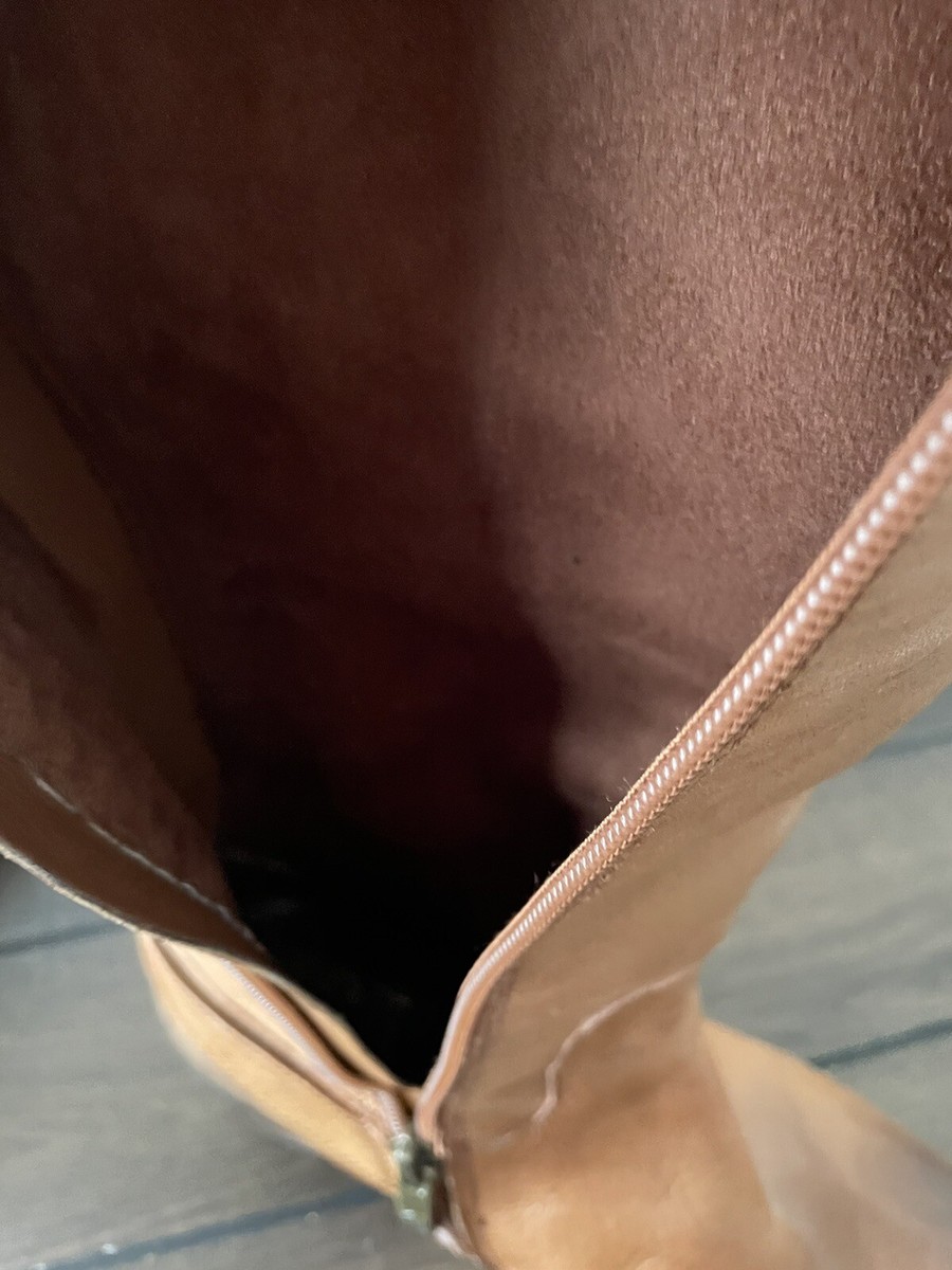 Vince Camuto Bedina Women Brown Leather Pull On Western  Vince Camuto Bedina Women Brown Leather Pull On Western Riding Boots Sz 7.5 main image 0