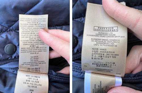 Burberry Brit Mens Quilted TOWNSEND Jacket with Leather Elbow patches SMALL - Picture 12 of 12