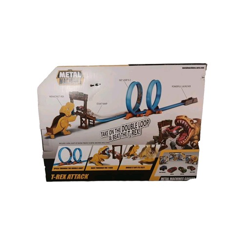 ZURU Metal Machines T-Rex Attack Trackset With Mini Race Car - Brand New - Picture 2 of 6