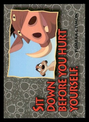 1994 SkyBox The Lion King Series 1 & 2 #86 Sit Down Before You Hurt Yourself.