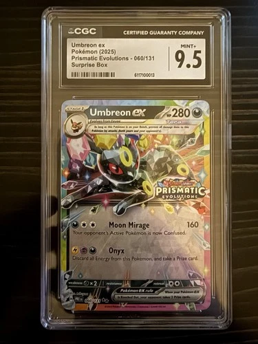 Pokémon English Umbreon ex 060/131 2025 (Prismatic Evolutions Stamp) CGC 9.5