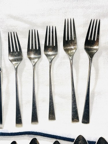 18 Stck. Reed & Barton Dimension Sterlingsilber 5 Gabeln 6 Löffel 7 Messer perfekt - Bild 10 von 17