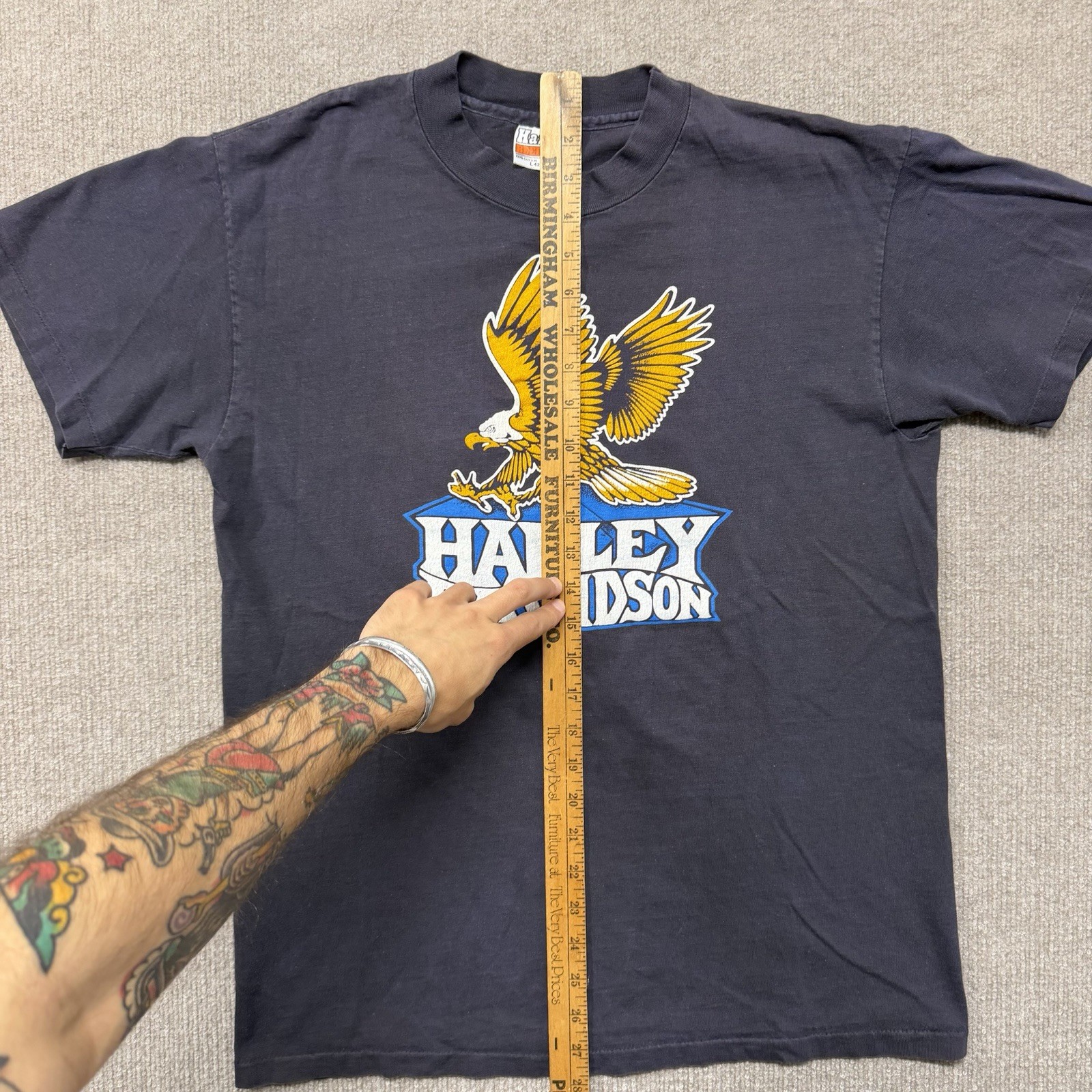 Vintage Harley Davidson T Shirt Men's L 70s Hanes Eag… - Gem