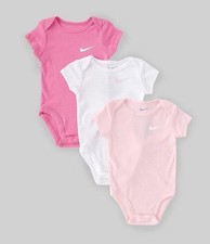 Nike Baby Infant Body Suit 3 Pack 9 Month Pink Foam White NWT