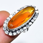 Honey Topaz Gemstone Handmade 925 Sterling Silver Jewelry Ring Size 7 g253