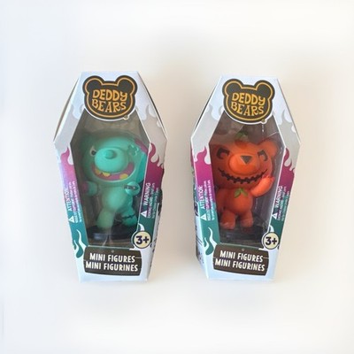 Deddy Bears 3'' Mini Figure ZOMBEAR (ZOMBIE) & SQUASH (PUMPKIN) COMMON Set