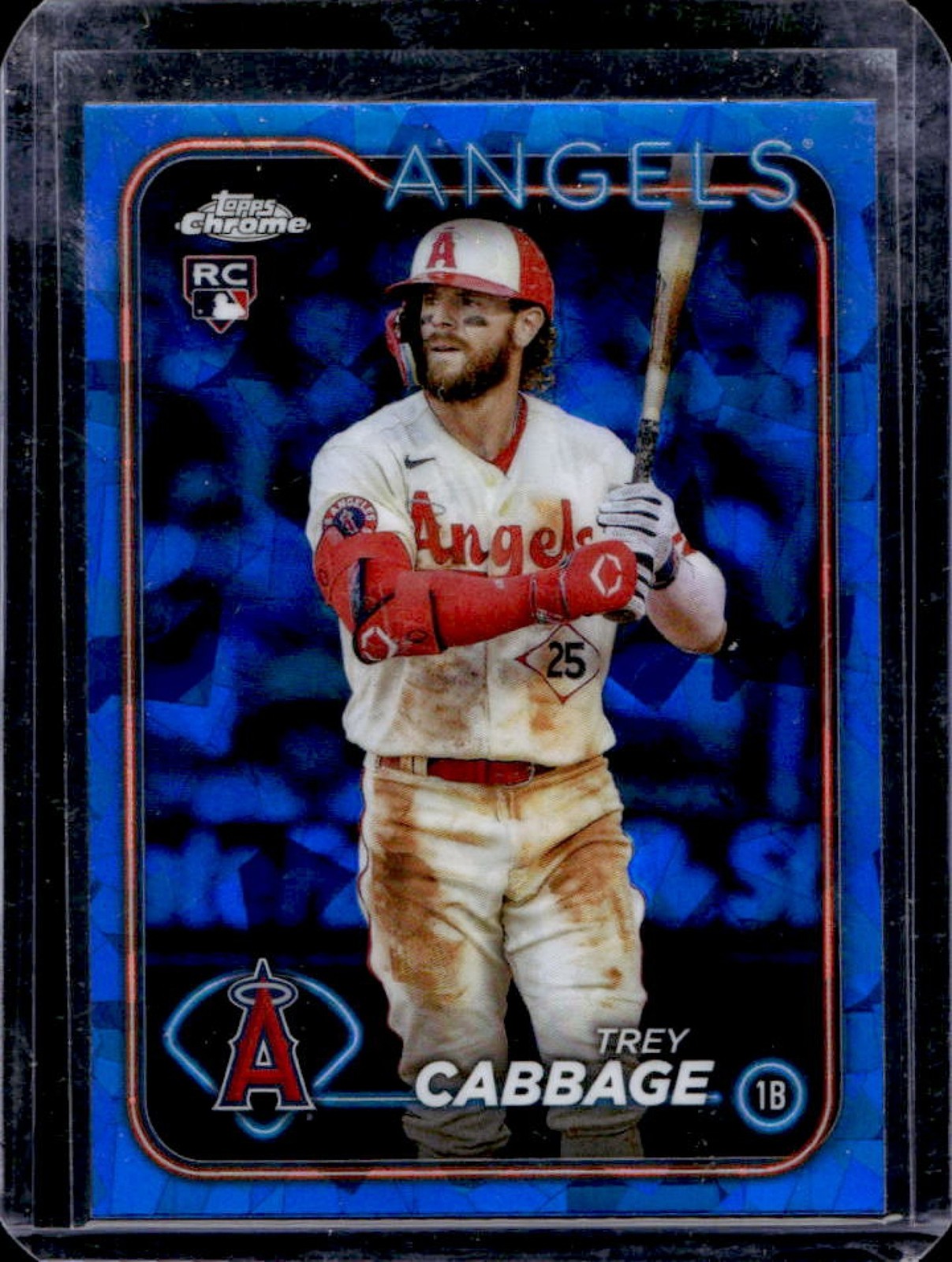 2024 Topps Chrome Sapphire Trey Cabbage RC Rookie #321 Angels