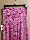 NWT WHITE MARK WIDE LEG PALAZZO PANTS SZ XL PINK PRINT STRETCH PULL ON — photo 2