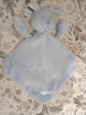 TESCO BLUE VELOUR DOUG DOG COMFORTER SOFT TOY