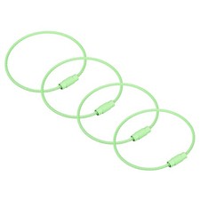 Cable Key Rings 160mm Wire Keychain Twist Loops Green 4Pcs 