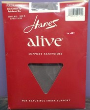 VTG NOS Hanes Alive Support Pantyhose Style 810 Size B Town Taupe Full Support