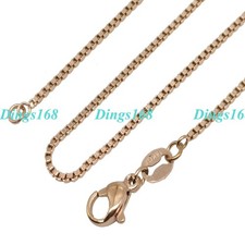 Designer Inspired 18K Rose Gold Filled 22inch 1.2mm Thin Box Chain Necklace X125