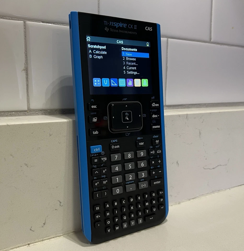 Texas Instruments TI Nspire CX II CAS With Charger & Cover - Image 2 of 4