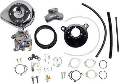 S & S Cycle Carburetor G and Stealth Air Kit Chrome 110-0150