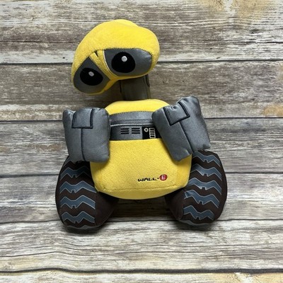 Disney Store Exclusive Wall-E Plush Large 14 Inch Yellow Pixar Robot Stamped Toy
