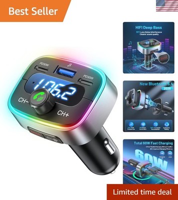 Innovative Bluetooth FM Transmitter with Quick Tuning & Enhanced Sound Quality