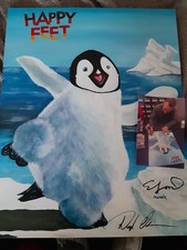 Original   Autographed Painting Of Mumble (Happy Feet ) Signed By Elijah Wood