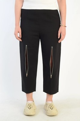 パンツ CELINE Zipper Wool Flare Pants CÉLINE Old Celine Phoebe Philo Fall 2015 Black Wool Zip