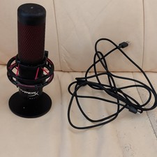 HyperX QuadCast USB Wired Condenser Desktop Mic Mute Switch Stand Black/Red