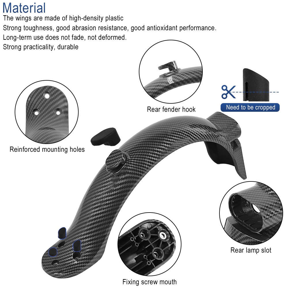 Per Xiaomi Mi3 M365 Pro Pro 2 Scooter Elettrico Parafango Posteriore Fanale Posteriore foto 4