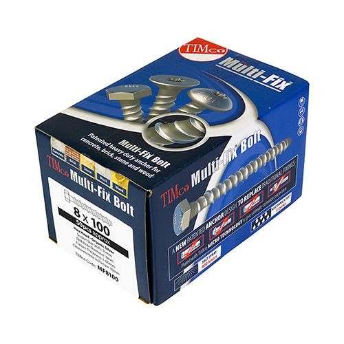TIMCO Multi-Fix Bolt HEX Head 16.0 x 150 Silver Pack 10