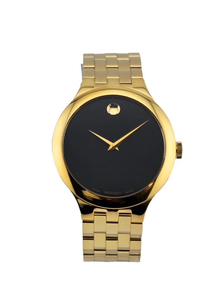 Reloj para hombre Movado Veturi 0607417 esfera negra oro acero inoxidable Foto 2 de 4