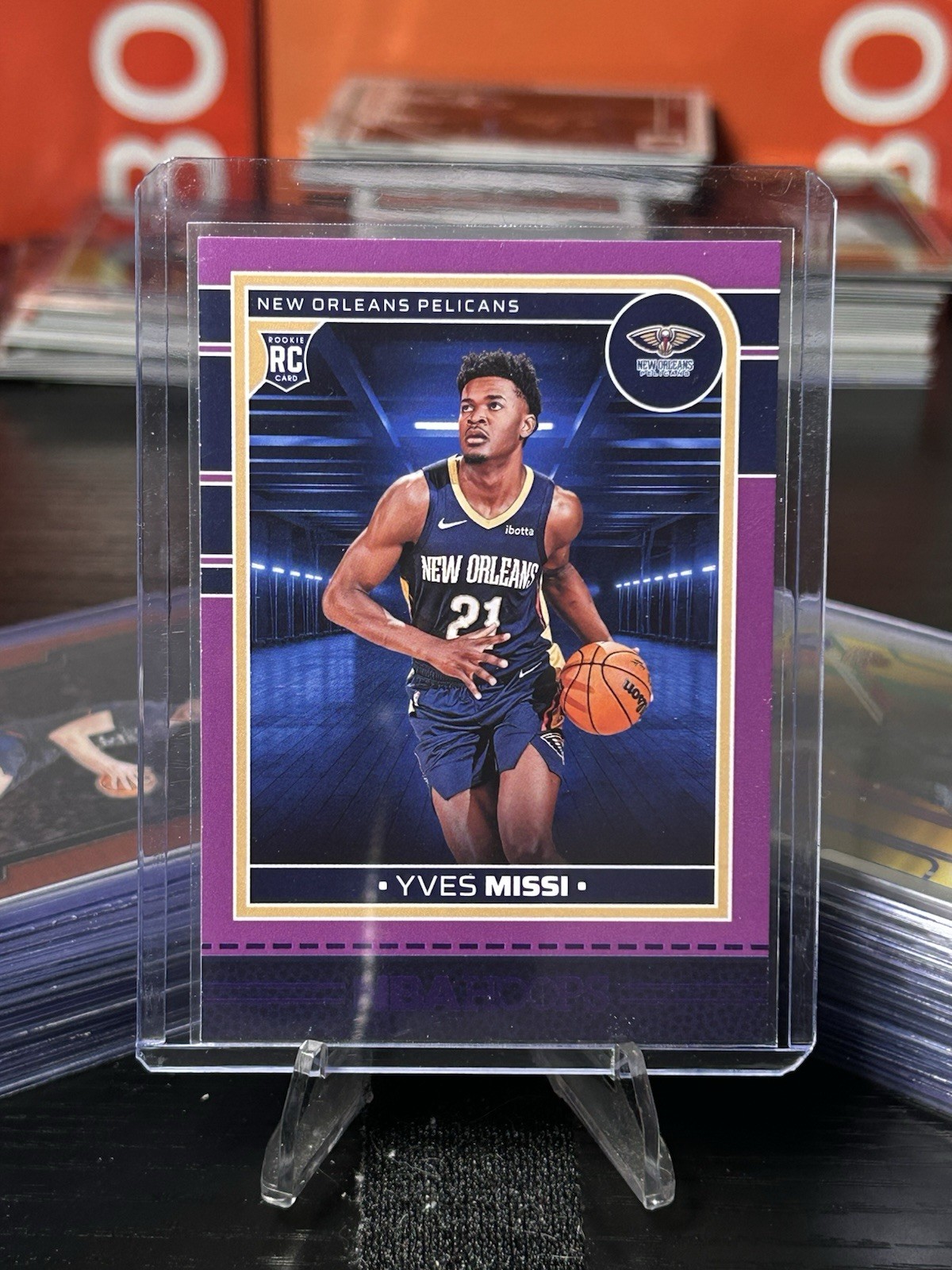 2024-25 Panini NBA Hoops 251 RC Yves Missi Purple