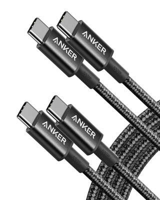 USB C to USB C Cable (6FT, 2Pack), Type-C 100W Charger Cord Fast Charging for Ip