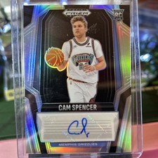 Cam Spencer 2024-25 Panini Prizm Black Auto Silver RC Grizzlies #RS-CAM Rookie
