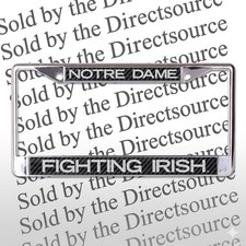 Notre Dame Fighting Irish Plact Chrome Metal License Plate Frame Ncaa Licensed Notre Dame Fighting Irish Plact Chrome Metal License Plate Frame Ncaa Licensed