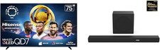 Hisense 75QD7QF Mini-Led 4K UHD Smart Fire TV AX3100Q 3.1Ch Sound Bar with Wirel