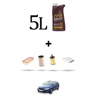 Hoffcar Wartungskit 4 Filter Und 5L ÖL FüR Vw Passat (3C2, 3C5) 2.0 Tdi 88KW
