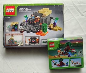 LEGO Minecraft: The Dungeon (21119) & The Swamp Adventure (New, Sealed)