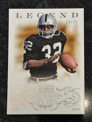 2013 National Treasures Legend SP Base Marcus Allen #20/25
