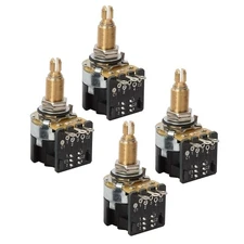 CTS Push-Pull Pots, DPDT, Long Split Shaft, 500K-ohm (CTS #450S 3912) - 4 Pack