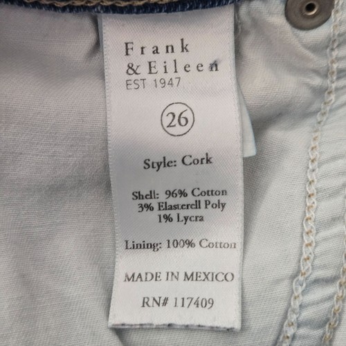 Jeans dritti Frank & Eileen Cork The Everyday taglia 26 denim crop vita alta - Foto 9 di 13