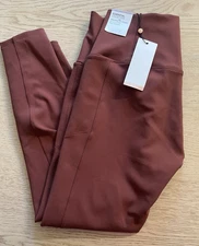 CALIA  Essential Collection leggings womens large high rise 7/8 red brown ribbed
