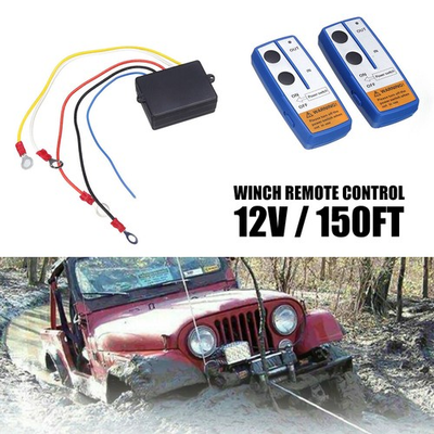 #ad Wireless Remote Control Kit Truck For Jeep Car Atv Winch Dump Trailer 150Ft USA $19.99