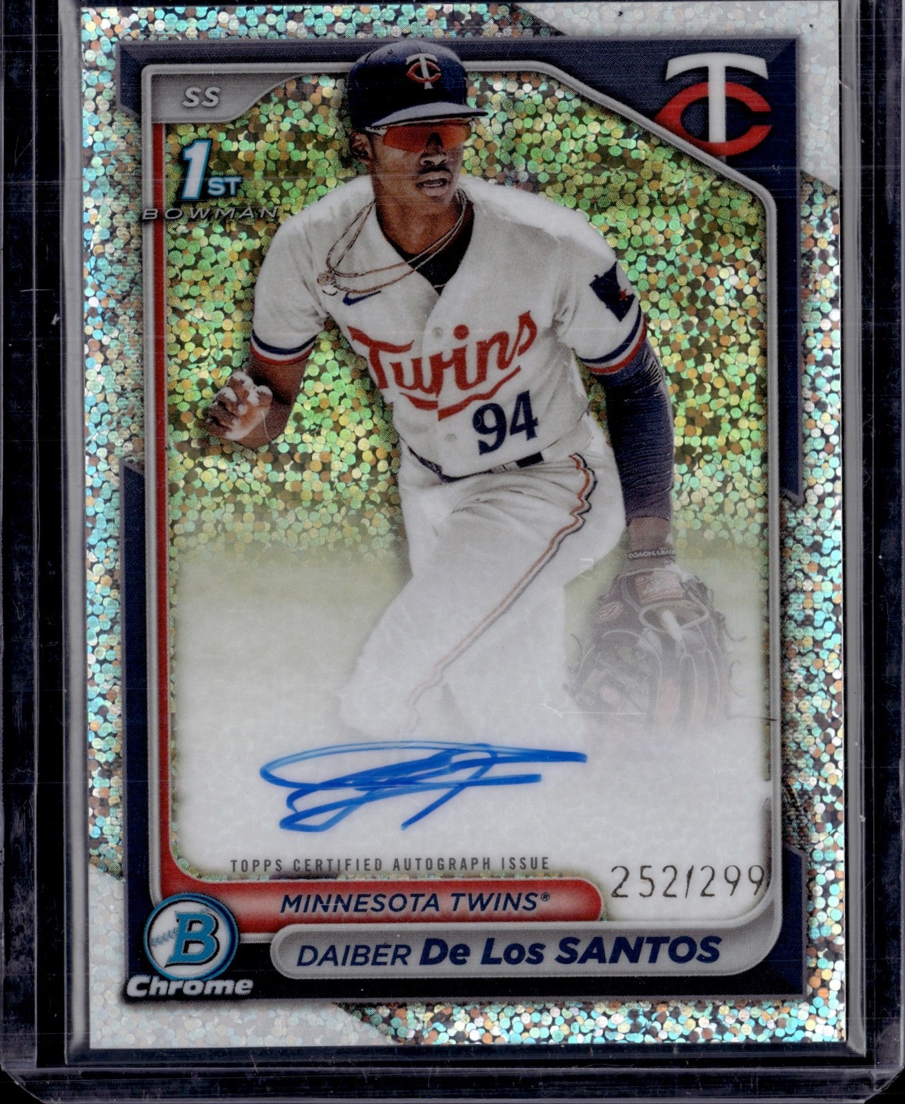 2024 Bowman Chrome Daiber De Los Santos 1st Bowman Speckle Auto 252/299