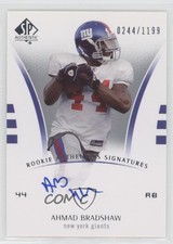 2007 SP Authentic Rookie Authentics Signatures 244/1199 Ahmad Bradshaw Auto 0v1