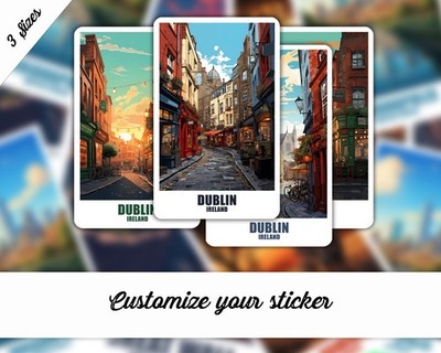 Dublin Aufkleber Irland Sticker Kofferaufkleber Reisesticker Autoaufkleber